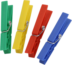 Honey-Can-Do Waterproof Colorful Clothespins – 2 lb. Capacity Heavy Duty Plastic Pins, Clothes Pins Colored for Crafts, Laundry, Drying, Clotheslines, Chip Clips & Home Organization, 50 per Pack