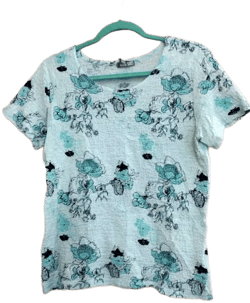 White Stag Floral Short Sleeve Blouse