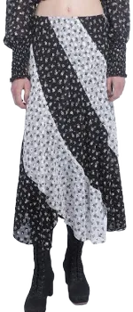 Anna Sui Women's Ditsy Dot Chiffon Flowy Skirt
