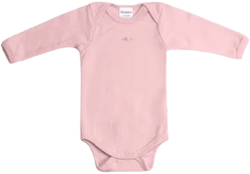 Merino Bodysuit 12mth / Soft Pink