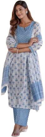 SareesPalace Cotton Printed Salwar Kameez