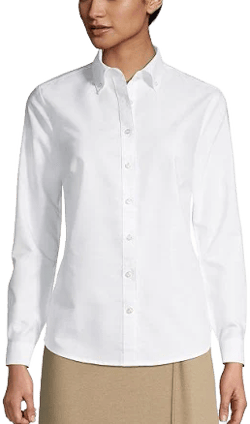 Lands' End Women's Oxford Long Sleeve Dress Shirt