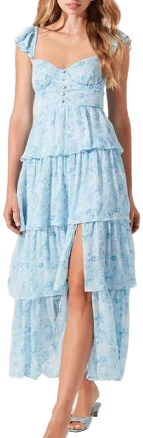 ASTR the Label Midsummer Dress in Pink Multi Floral