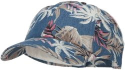 Denim Cotton Floral Print Cap