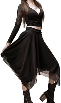 Fairy Witch Mesh Maxi Skirt