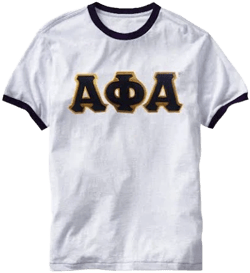 Alpha Phi Alpha Lettered Ringer Tee