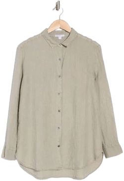 James Perse Women's Lightweight Linen Button-Up Shirt