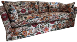 Axis Living Vintage Country Rustic Floral Fabric Sofa