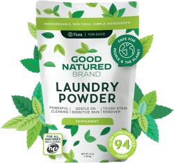 Good Natured Brand | Natural Laundry Detergent Powder | Washing Soda for Laundry | Tough Stain Remover | Hypoallergenic, Safe for Sensitive Skin | Eco-friendly | Peppermint | 47oz 94 Loads Peppermint 47 Ounce (Pack of 1)