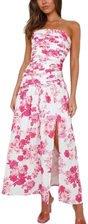 Hello Molly Wild Blooms Strapless Maxi Dress
