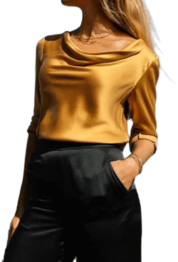 Ravella Claudia Silk Cowl Neck Blouse