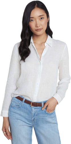 L'AGENCE Tyler Linen Blouse