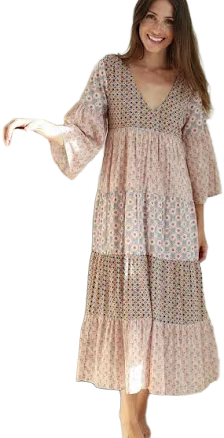 Wildflower Wonder Charlotte Cotton Midi Dress