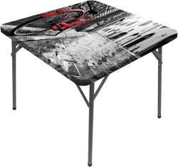 Bicycle Square Tablecloth, Classic Bike on Cobblestone Street in Italian Town Home Decorative Tablecloths, Fits 24x24 inch table, Great for Home Kitchen/Parties/Holiday Dinner, Red Black and White Red Black and White 716 Fits 24x24 inch square table