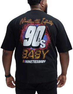 Fashion Nova Men's 90's Till Infinity Oversized Tee Shirt