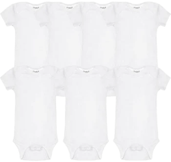 Everyday Kids 7 Pack Short Sleeve Baby Bodysuits