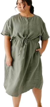 Emilyn Linen Utility Dress