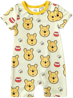 Patpat Unisex Baby Winnie The Pooh Stripe Print Romper