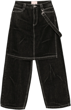 Bapy by*a Bathing Ape Women's Layered Cotton Jeans