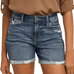 maurices Women's High-Rise Ripped Cuffed Hem Jeans