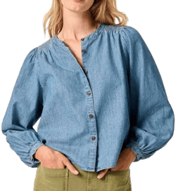 Johnnie-O Women's Blair Cotton Button Up Smock Blouse