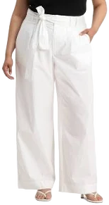 A New Day Women's High-Rise Wide Leg Poplin Trousers