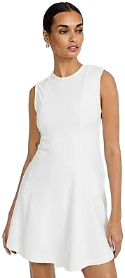 Women's Crew Neck Sleeveless Fit and Flare Dress