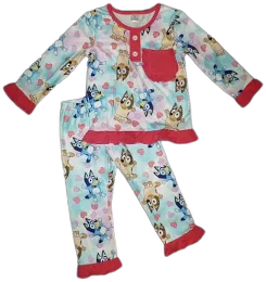 Bluey Cartoon Dog Long Sleeve Pajamas