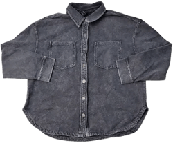 Members Mark Women's Relaxed Fit Knit Denim Shirt