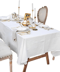 Off White Tablecloth, 100% Cotton Fabric Table Cloth for Festival Picnic Wedding Party and DIY Dye Project, Machine Washable (55 x 39 inch) 55" x 39" (Rectangular)