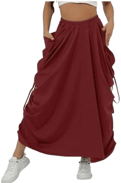 Vintage Gothic Victorian Flowy Ruffle Maxi Skirt