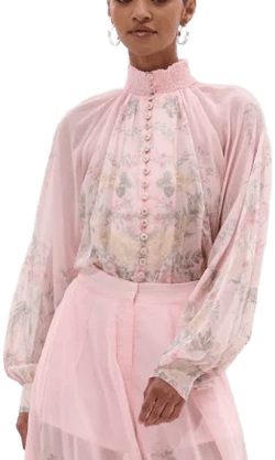 Akira Sienna Floral Button Down Blouse