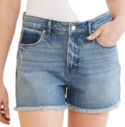 Good American Evereve Cut Off Denim Short