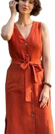 Linen Safari Dress Sierra