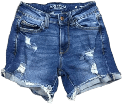 Arizona Women's Mid Rise Distressed Jean Shorts