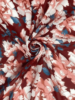 Fabric Planet Floral Print Chiffon Fabric