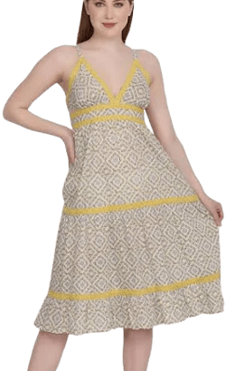 Organic Floral Print Dress OC5155