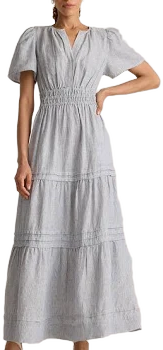 Quince Women's European Linen Tiered Maxi Dress