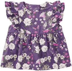 Tea Collection Short Sleeve Woven Ruffle Top