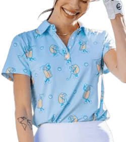 Tipsy Elves Women's Sizzlin' Swing Quick Dry Golf Polo
