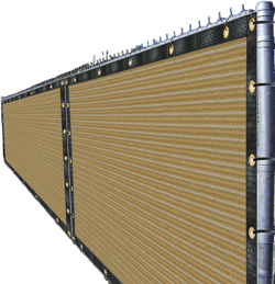 Ifenceview 4'x1' to 4'x50' Beige Shade Cloth/Fence Privacy Screen Fabric Mesh Net for Construction Site Yard Driveway Garden Railing Canopy Awning Pool Balcony 170 GSM UV Protection (4'x2')