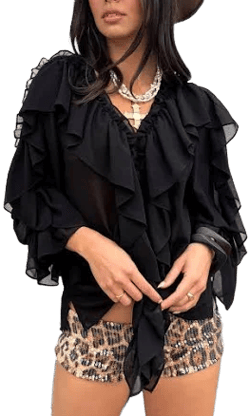 12th Tribe Harlow Ruffle Blouse