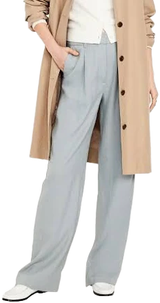 Old Navy Women's Extra High-Waisted Linen-Blend Taylor Wide-Leg Pants