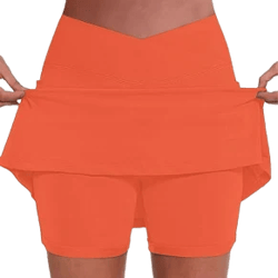 Gipqjk Skorts Skirts for Women Athletic High Waisted Lightweight Soild Color Golf Skort Skirts Running