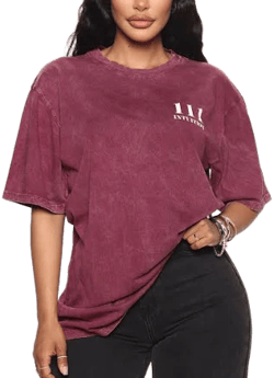 Fashion Nova Washed Short Sleeve Graphic T-Shirt