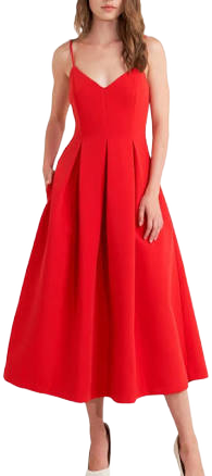 Freemarket Women's Sleeveless Fit & Flare Midi Dress