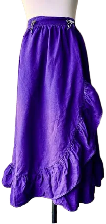 Vintage Cherokee Ruffle Wrap Maxi Skirt