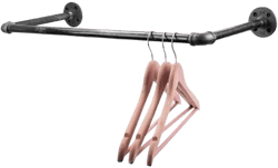 Pipe Decor 24 in Wall Mounted Clothing Rack