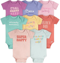 Onesies Brand Unisex-Baby 8-Pack Short Sleeve Onesies Bodysuits