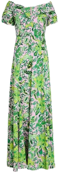 Diane von Furstenberg Laurie floral-print cotton-blend poplin maxi dress - Women - Green Dresses - US 2
